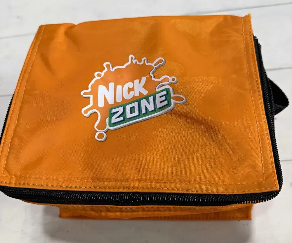 Nick Zone Orange Kids Lunch Bag Zipper Handle Reusable SpongeBob & Patrick